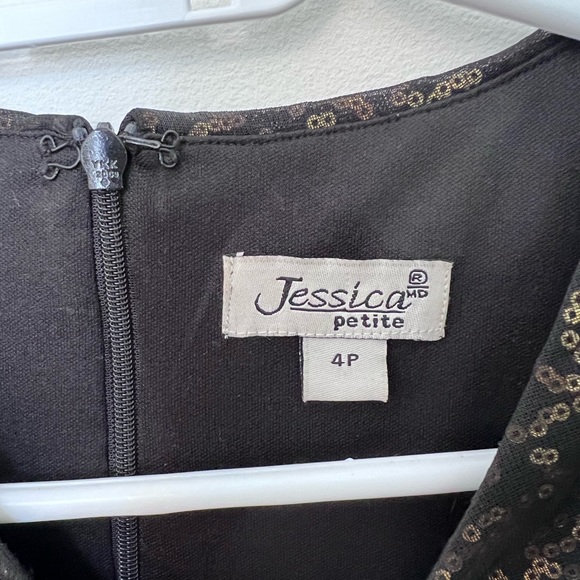 Black and gold sequin dress Petite 4 cocktail - Picture 6 of 8